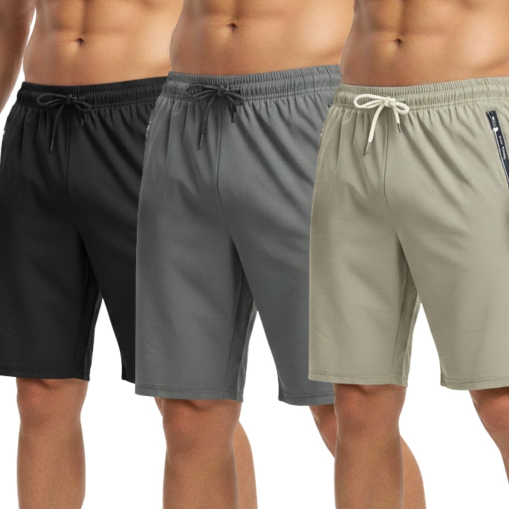 Kit 3 Bermudas Dry Plus Masculina Academia Corrida Secagem Rápida