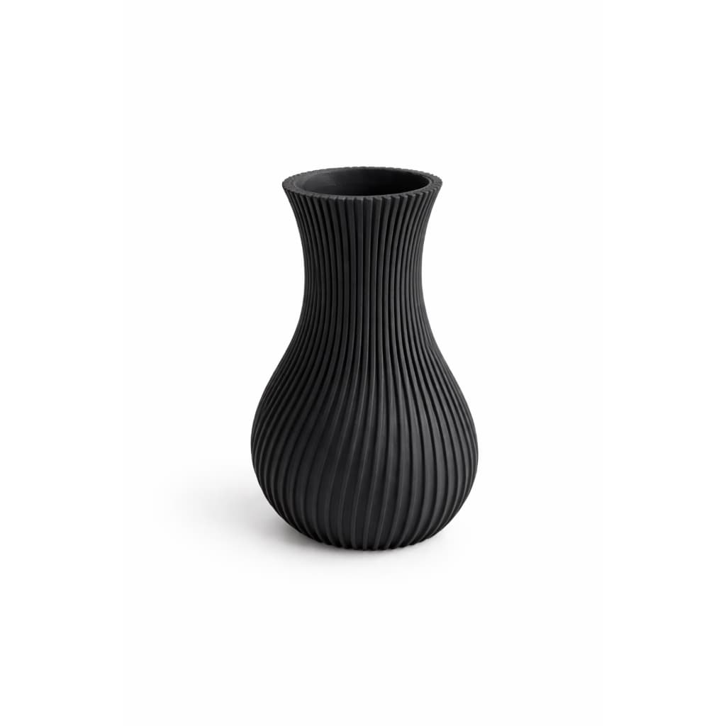 DecorHome Vaso Canelado Decorativo 15cm Vaso Moderno Pequeno para Sala Mesa e Escritório