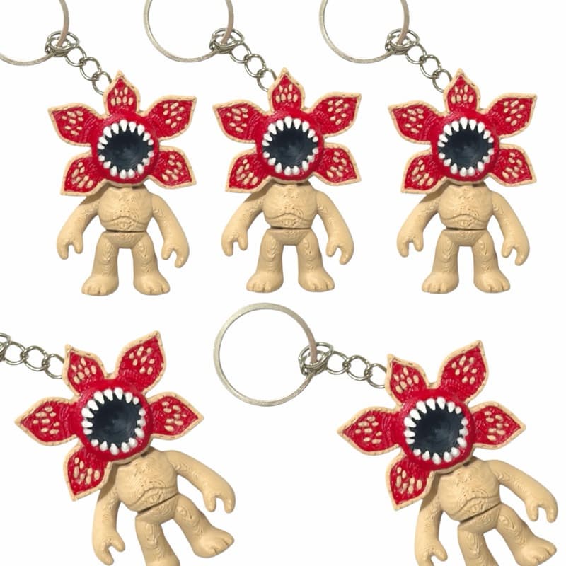 Chaveiros Kit Stranger Things Articulado Demogorgon 6 cm para Mochila, bolsas e chaves