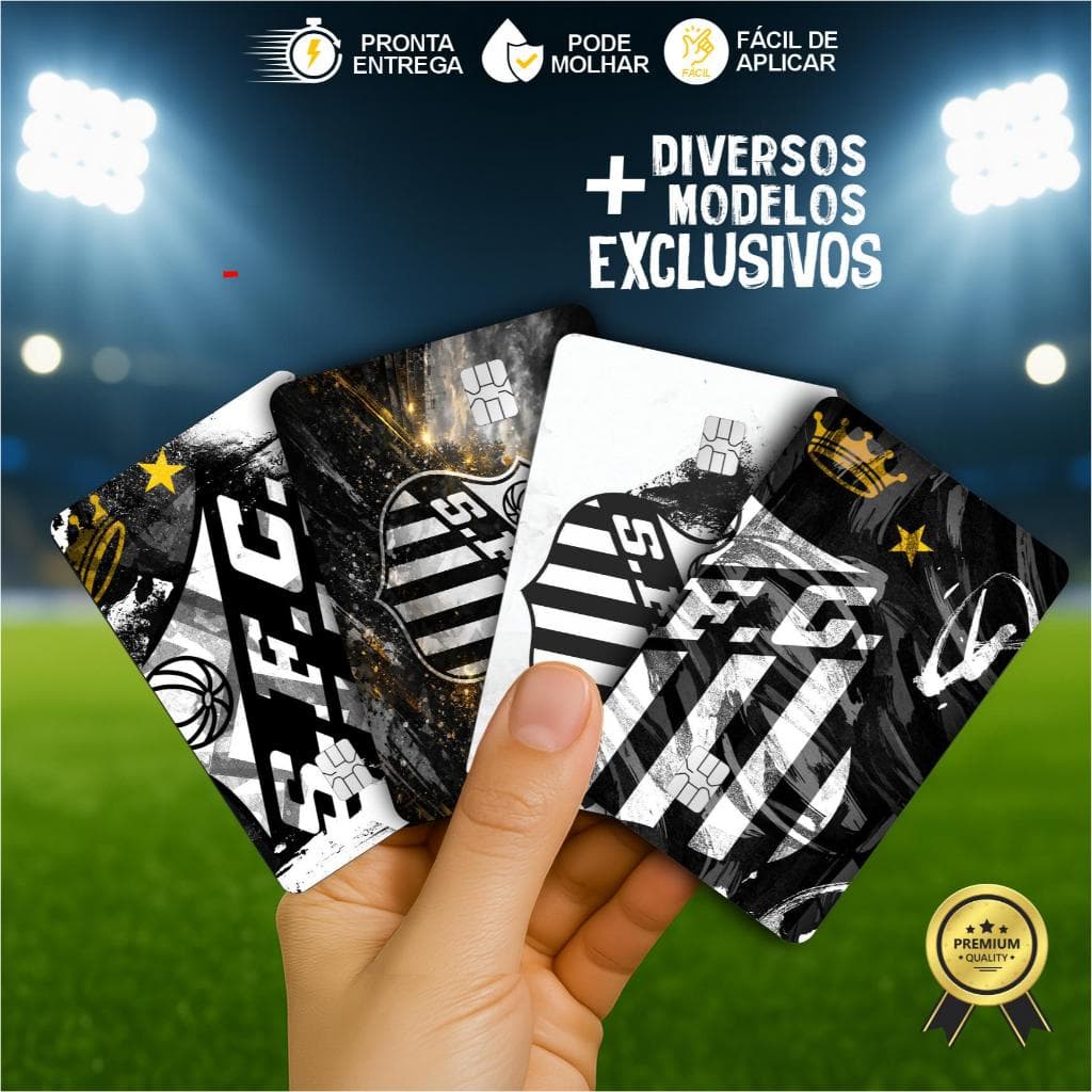 Adesivo Película para Cartão | Santos FC, Futebol Brasileiro
