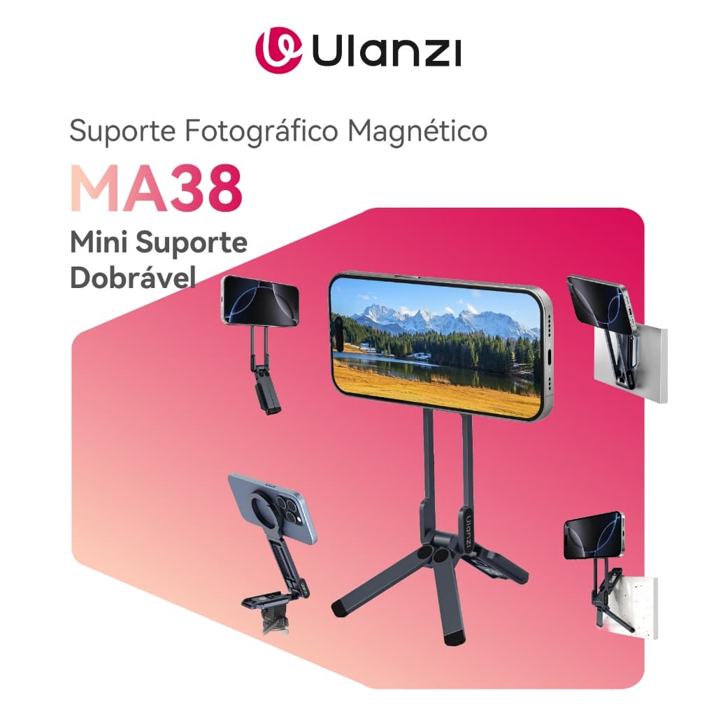 ULANZI MA38 Suporte Fotográfico MagLock MagSafe Magnético para Smartphone
