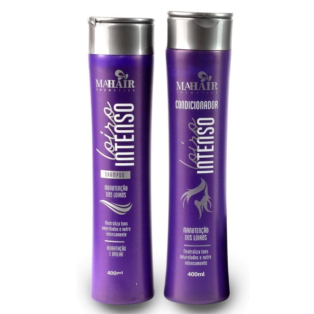 Kit Capilar Shampoo e Condicionador Loiro Intenso Linha Matizadora Mahair Promoção!