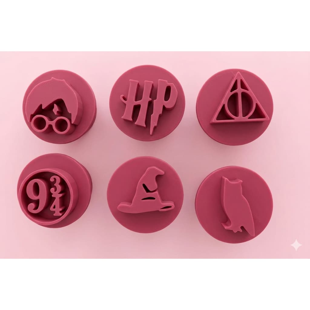 Kit 6 Carimbo Marcador Harry Potter