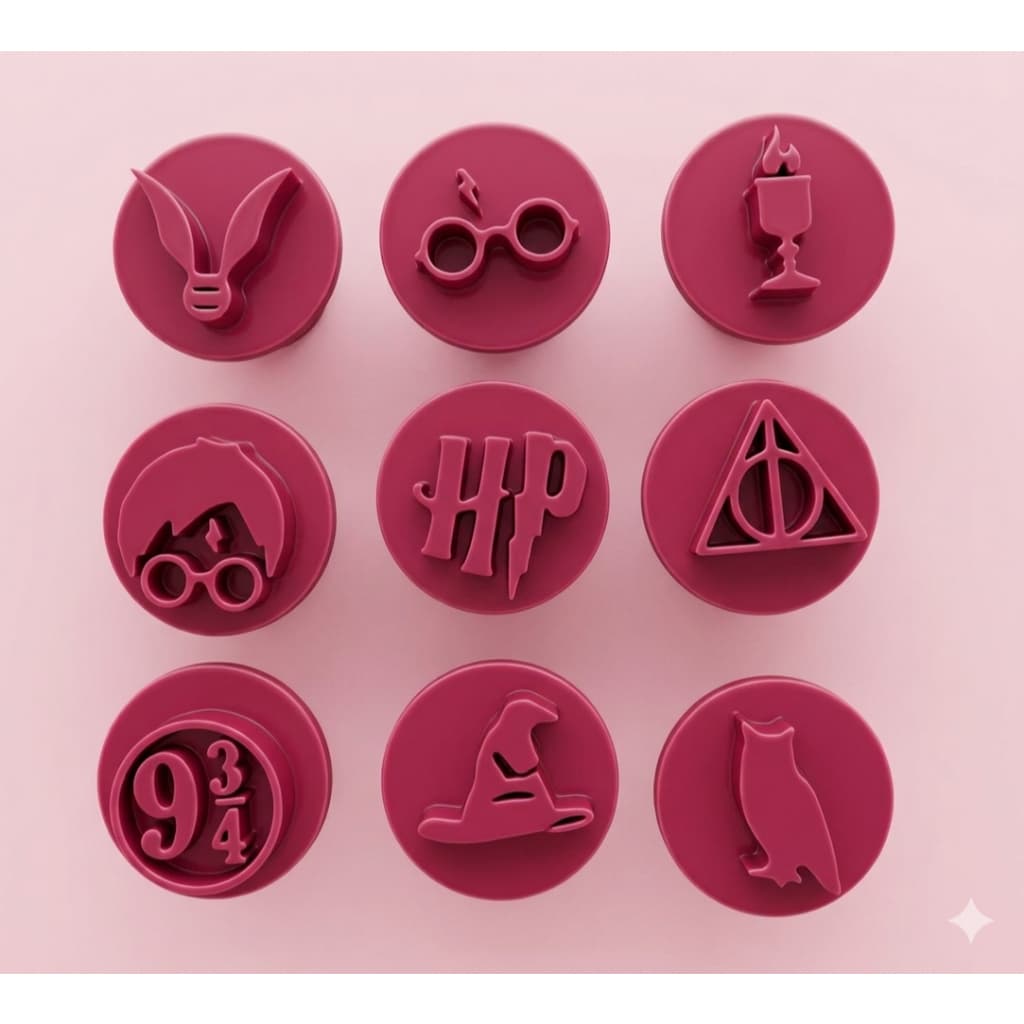Kit 9 Carimbo Marcador Harry Potter