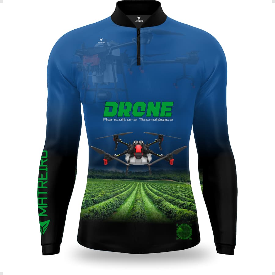 Matreiro Camiseta UV Drone Manga Longa Proteção Solar