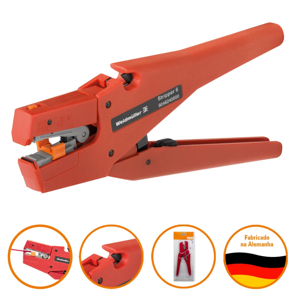 Alicate de Corte e Decape Stripper 6 Red Line (9046240000) - Weidmuller