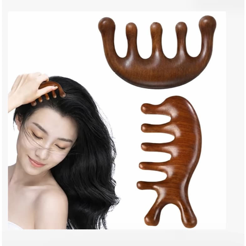 1 Pçs Golfinho Massagem Pente Cabeça Cuidados Com O Cabelo Sândalo Meridiano Do Couro Cabeludo Raspagem Dentes Largos