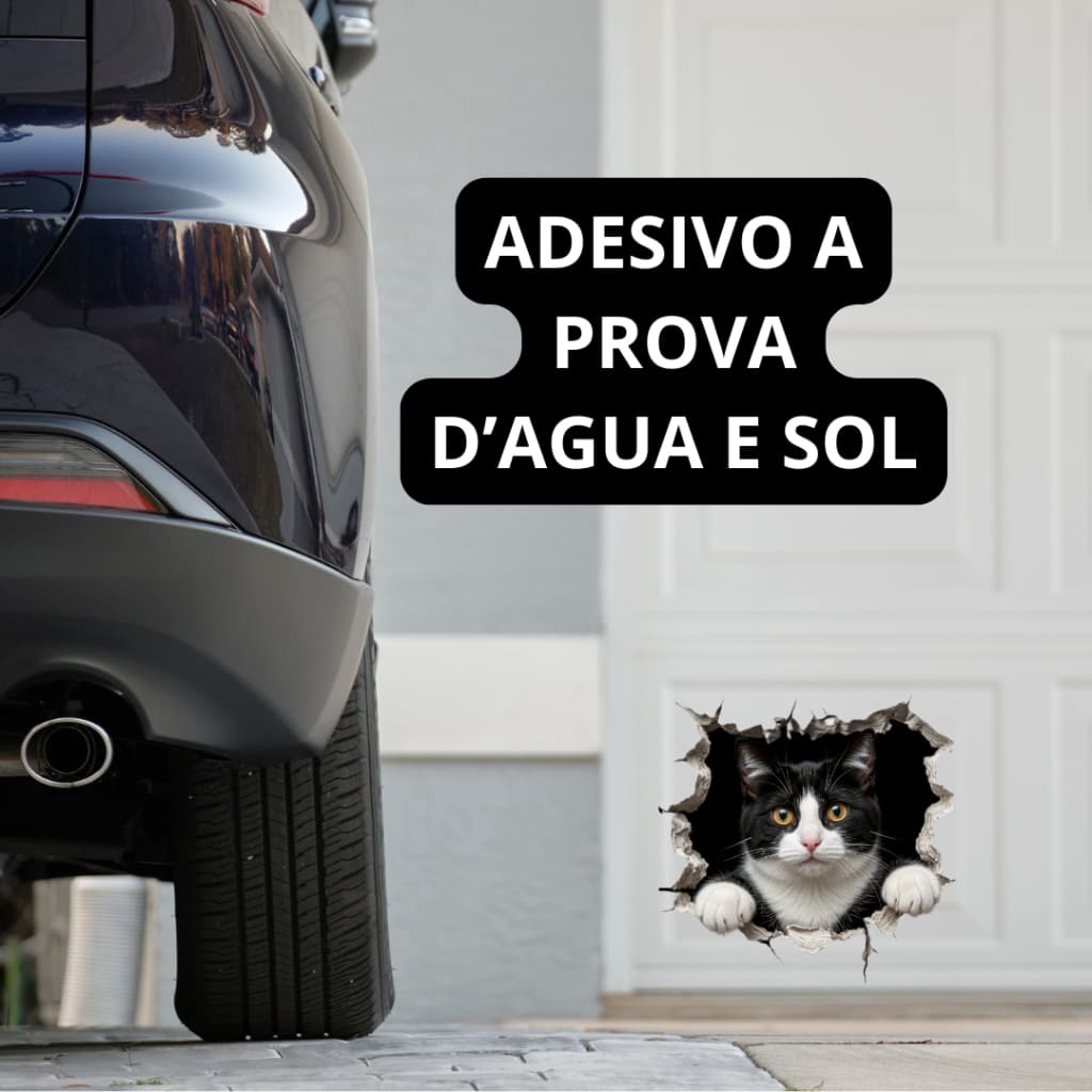 Adesivo Vinil Gato 3D Decoração Criativa