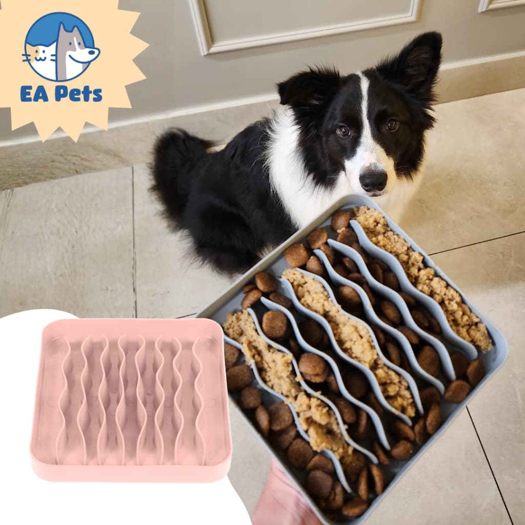 Comedouro Lento Ondinhas Da Pet Games Para Cães De Pequeno e Médio Porte Interativo Saudável