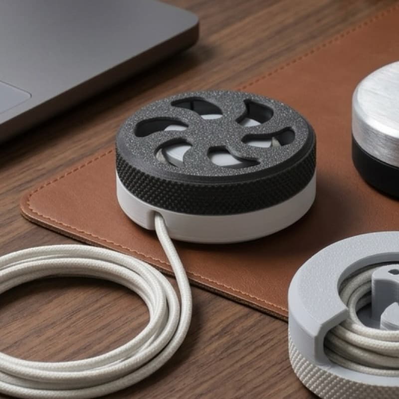 Organizador de Cabos Portátil Enrolador Compacto para Cabo USB Tipo C Lightning e Fone