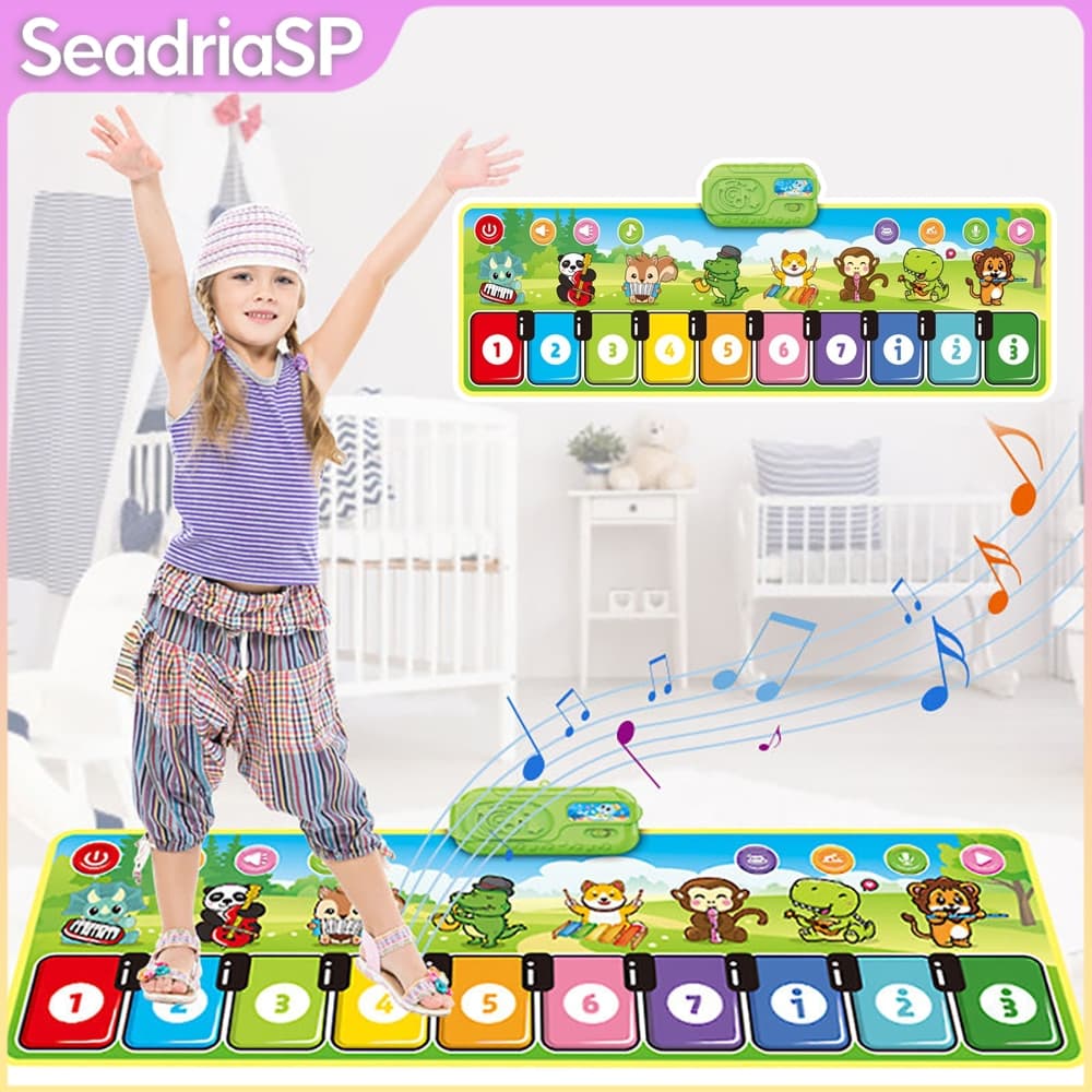 Piano Musical Tapete Infantil Brinquedo Educativo Teclado Instrumentos Musicais Infantil Montessori