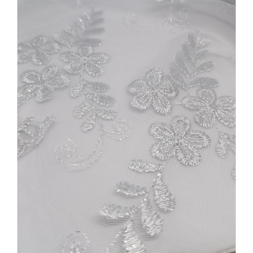 Tecido Tule Bordado Embroidery - 100% Poliéster I Sofisticado Elegante Delicado Ideal para Moda Festa Noivas Aplicações
