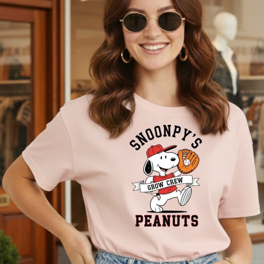 T Shirt Feminina 100% Algodão Estampada Snoopy Camiseta Desenho Estilosa Envio Imediato