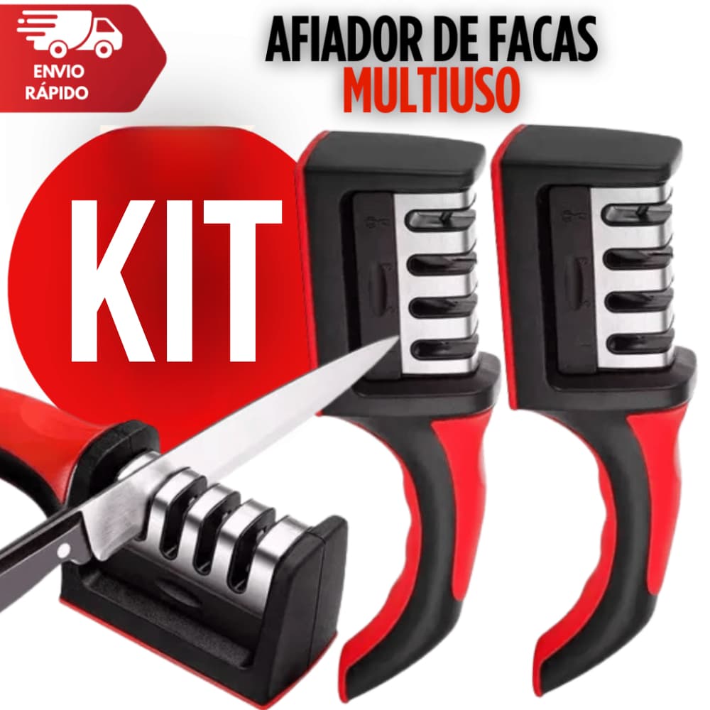 Combo Amoladores Afiadores De Faca Em Aço Inox Afiadores Amolador De Facas Profissional Multiuso