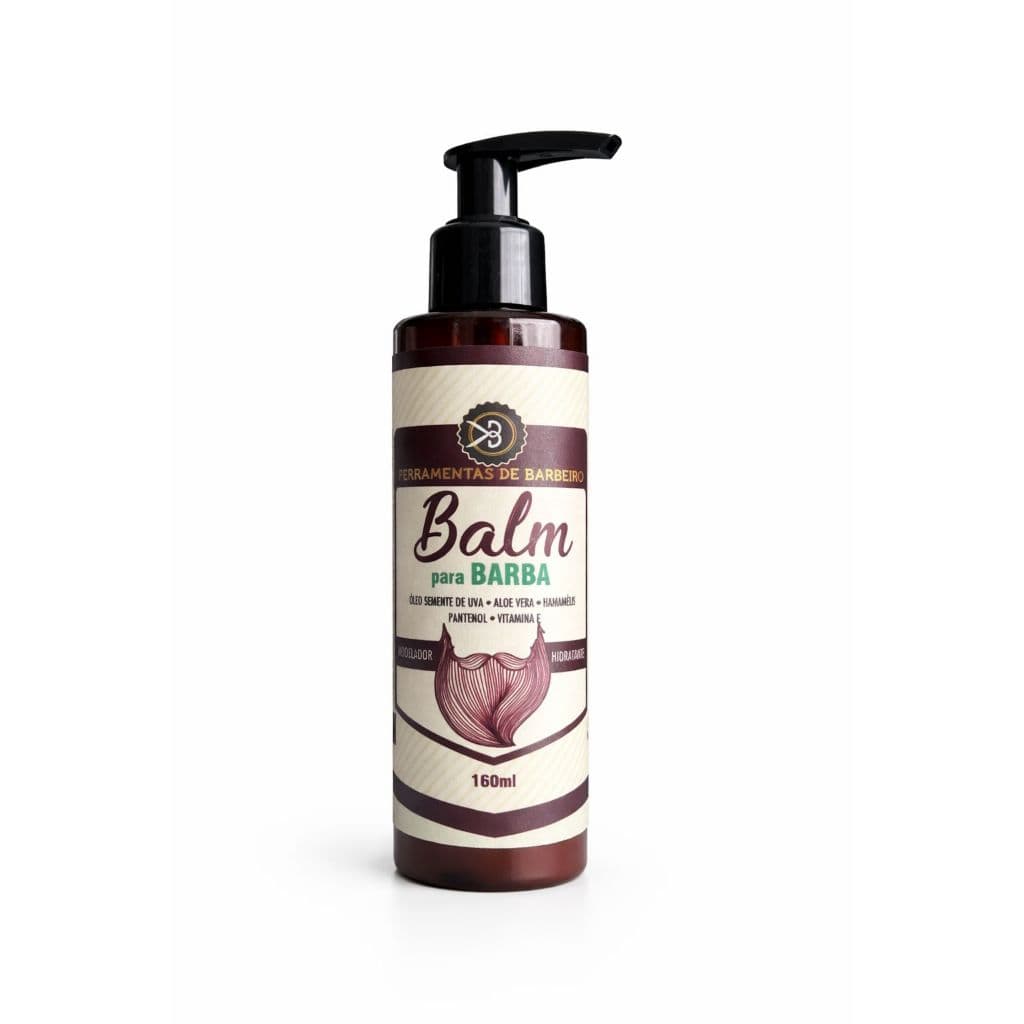 Balm Para Barba Hidratante 160ml Amacia e Modela-Ferramentas de Barbeiro