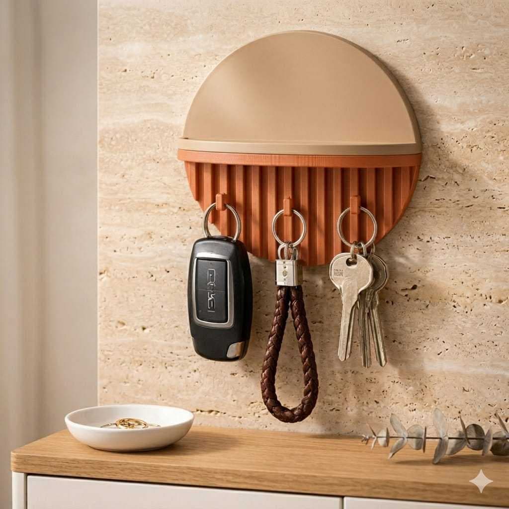 Porta Chaves de Parede Moderno Decorativo  | Organizador de Chaves Elegante para Entrada Casa
