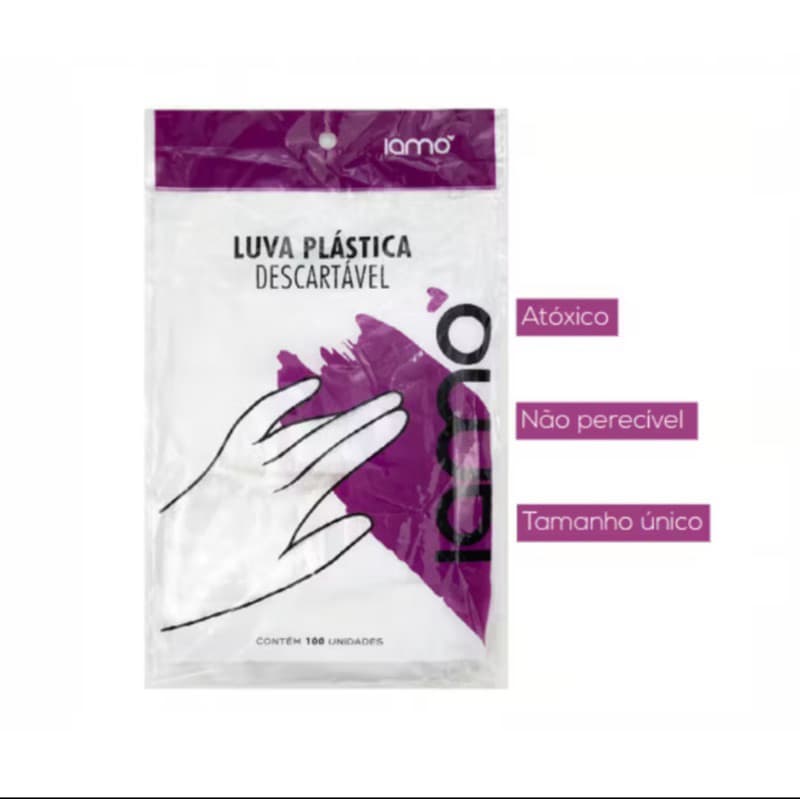 Luva Plástica Descartável Multiuso c/100 – Proteção | Higiene | Cozinha | Limpeza | Alimentos | Estética