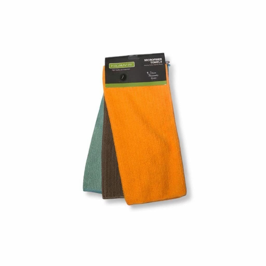 Kit Pano de Microfibra 30x30cm 3 Peças | Pano Limpeza Multiuso Não Risca Super Absorvente