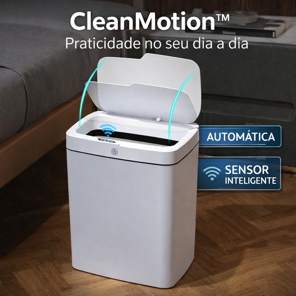 Lixeira Inteligente Automática 14L Sensor Movimento