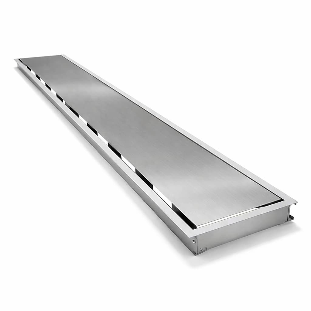 Grelha Inox Oculta 20x50 cm para Banheiro Lavanderia Área Gourmet - Linha Mariana