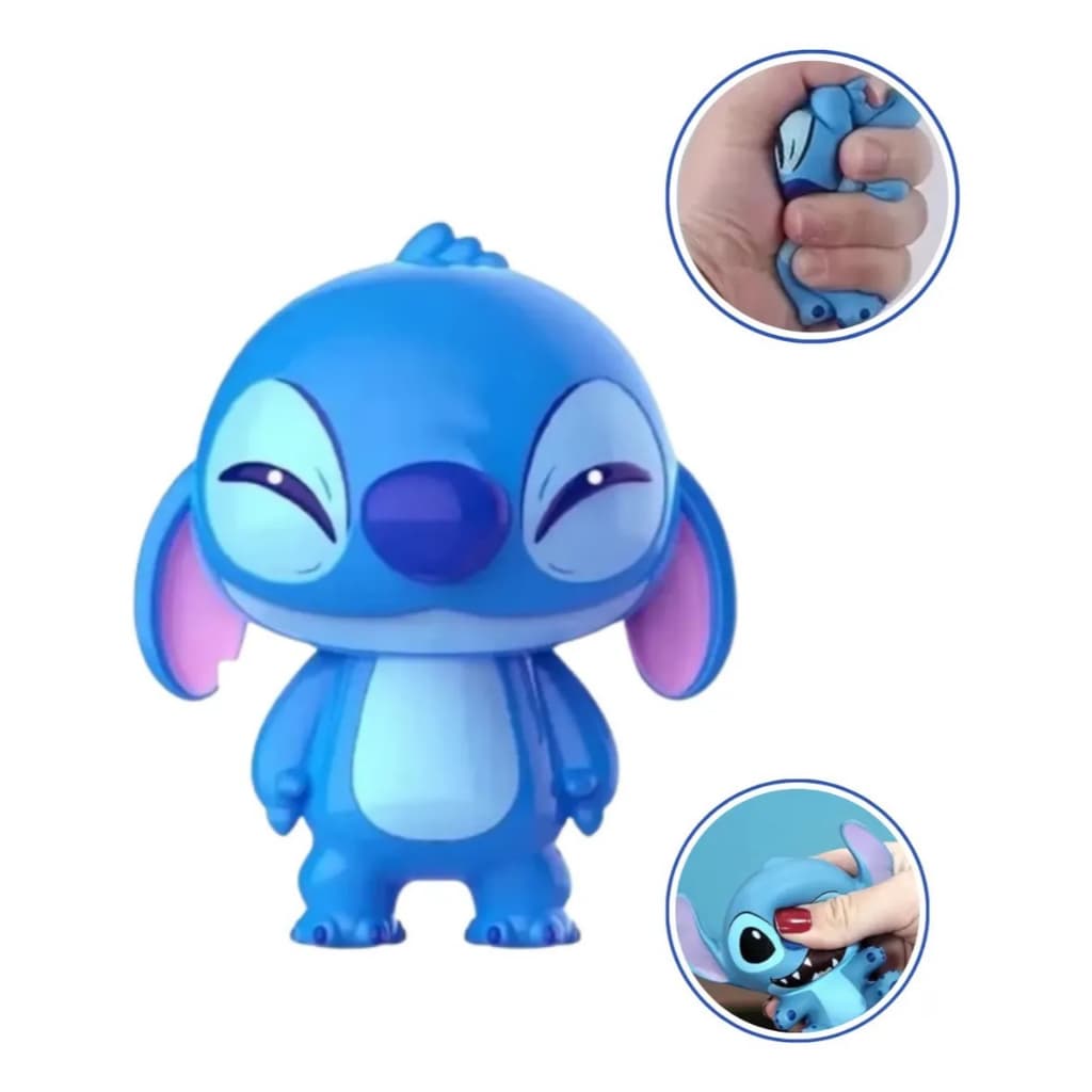 Boneco Stitch Anti Estresse Squishy Amassável Macio Relaxante e Fofo