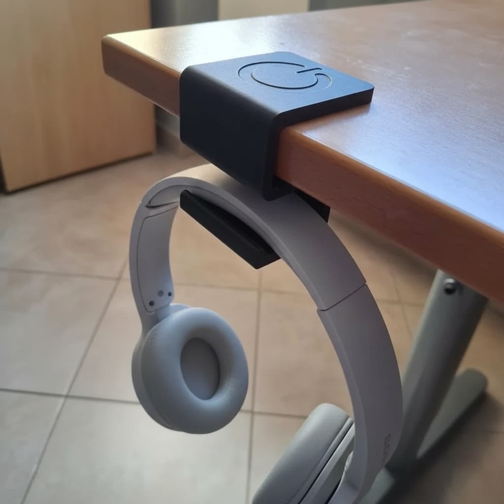 Suporte para Fone de Ouvido de Mesa Clip Organizador Headphone