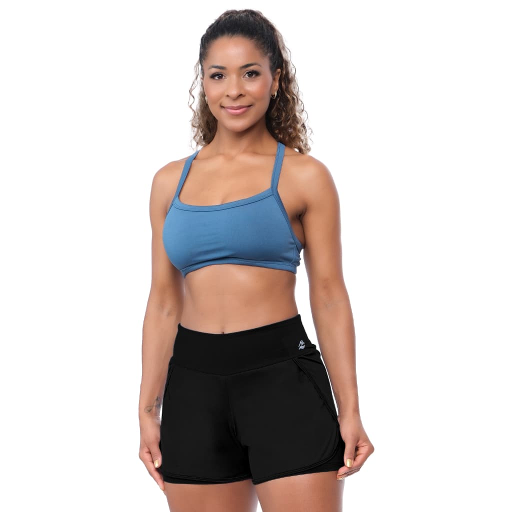 Short Feminino Fitness Academia Cós Alto Poliamida Zero Transparência Envio Imediato 2026