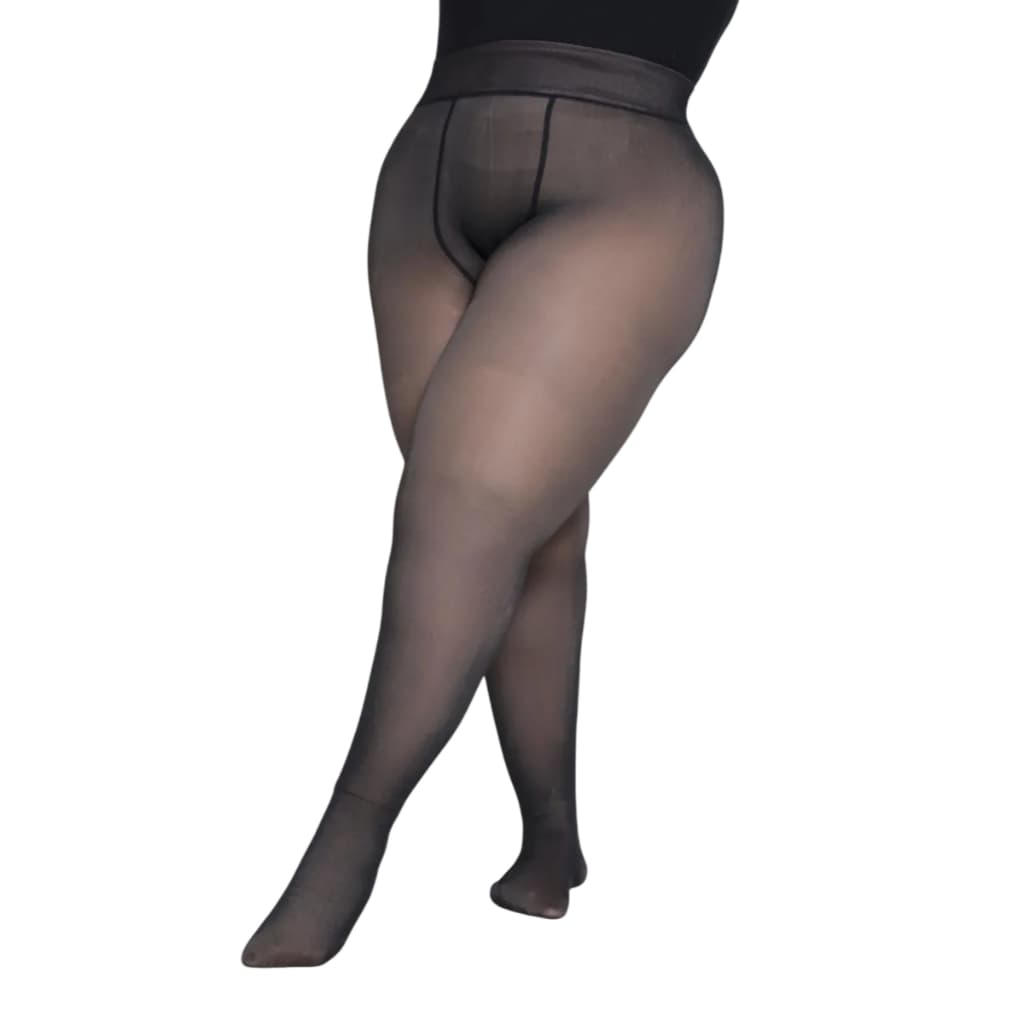 Meia Calça Plus Size Térmica Pelúcida Conforto Estilo Frio