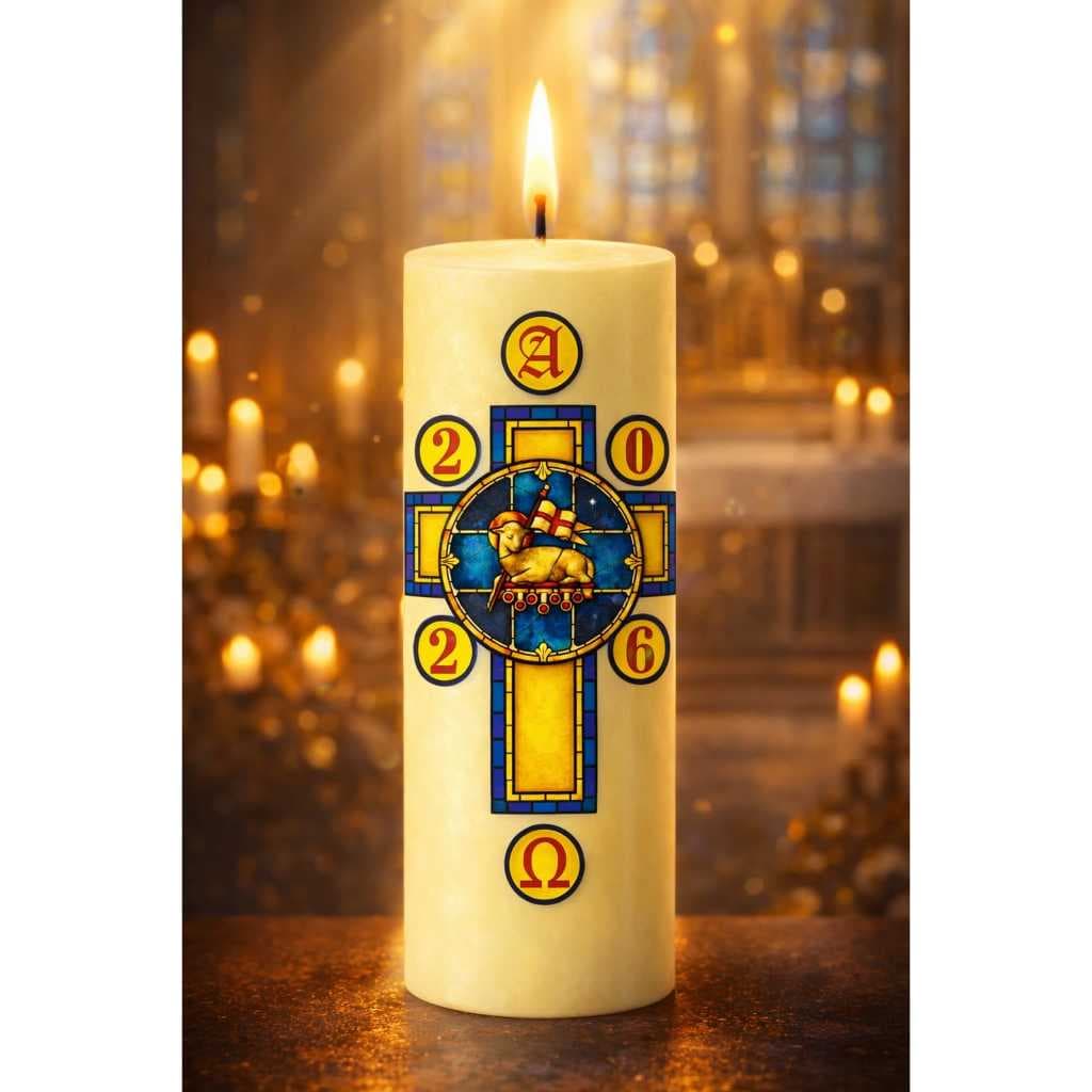 1 Mini Círio Pascal 320g Vela Grossa 57mm Velas Faria