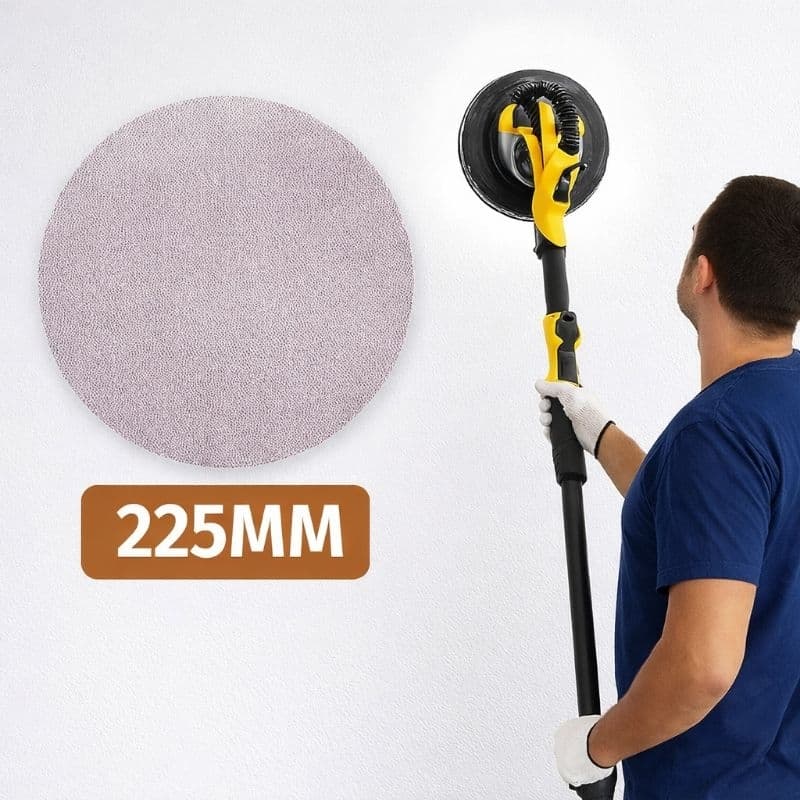 Kit 10 Discos De LIxa Abrasivo Telado 225MM Massa Corrida Gesso Drywall Madeira Metal