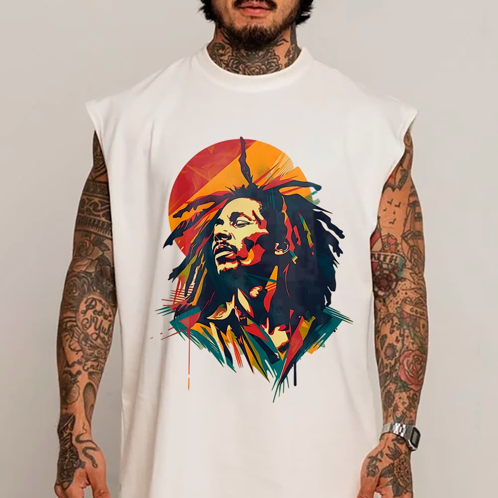 Camiseta Regata Machão Bob Marley Rasta Culture Reggae Urban Style 100% Algodão