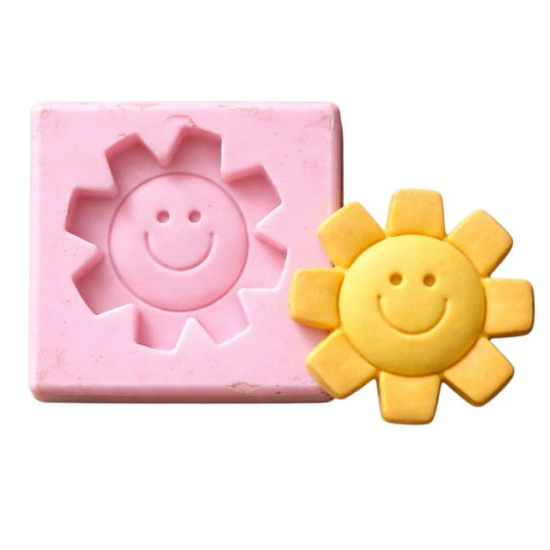 Molde De Silicone Sol Sorridente cód 1239 - Fazendinha,Haras, Jardim