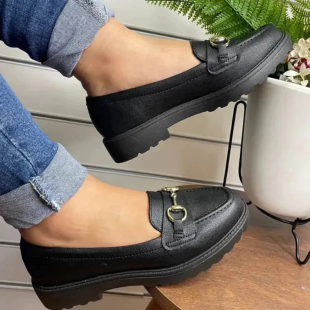 Sapato Mocassim Oxford Tratorado Beira rio Ultra Conforto Ortopédico Couro Napa Elegancia No Verão