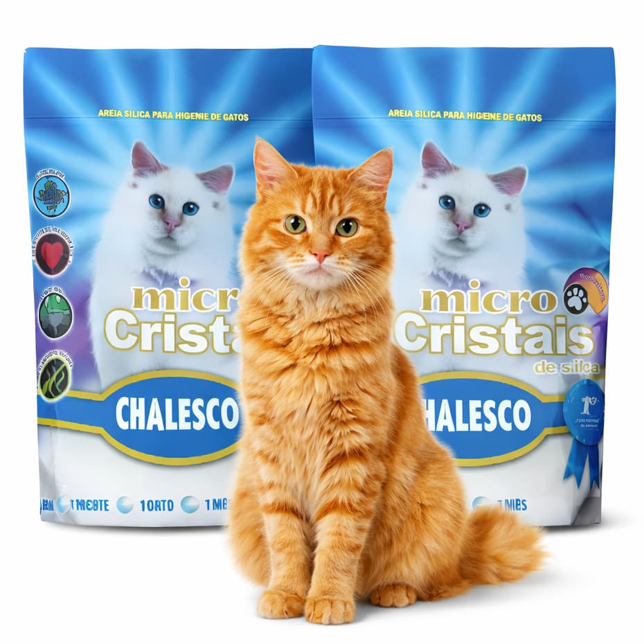 Kit 2 Areia Sílica Micro Cristais Chalesco 1,8kg Gatos Sem Cheiro Alta Absorção Durável Entrega Rápida