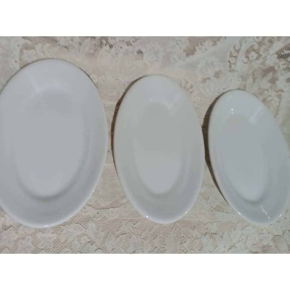 Trio Travessas Porcelana Steatita Usada/Ler Descrição