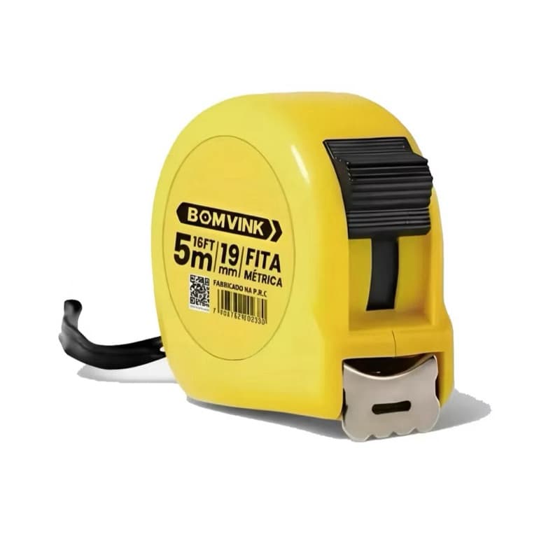 Trena Métrica 5 Metros Profissional com Trava Fita de Aço Fita Métrica