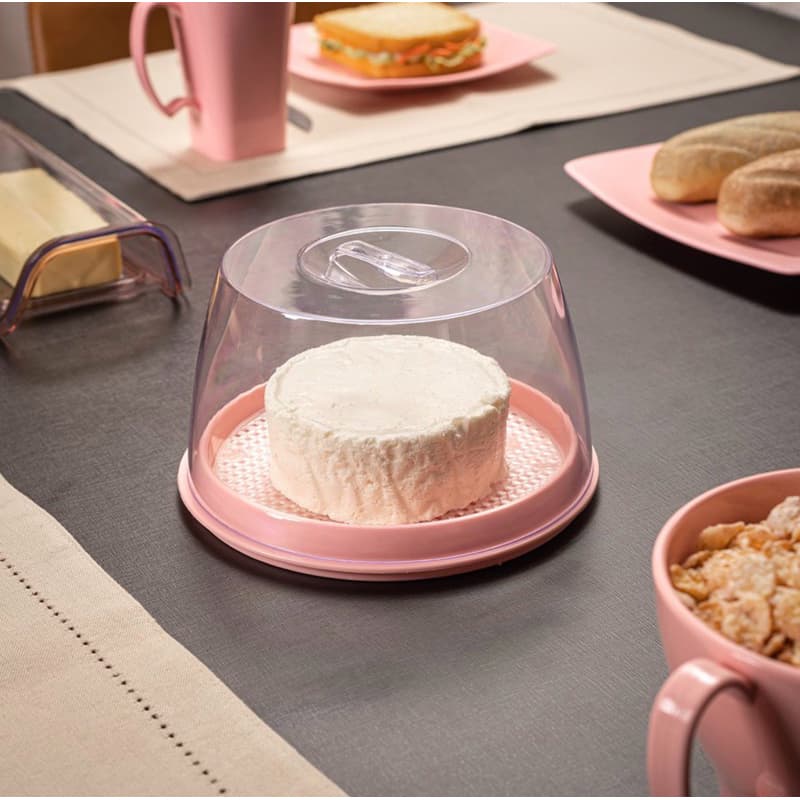 Queijeira Premium Uz 17,5cm Porta Queijo Tampa Organizador Geladeira Cozinha Resistente Promoção