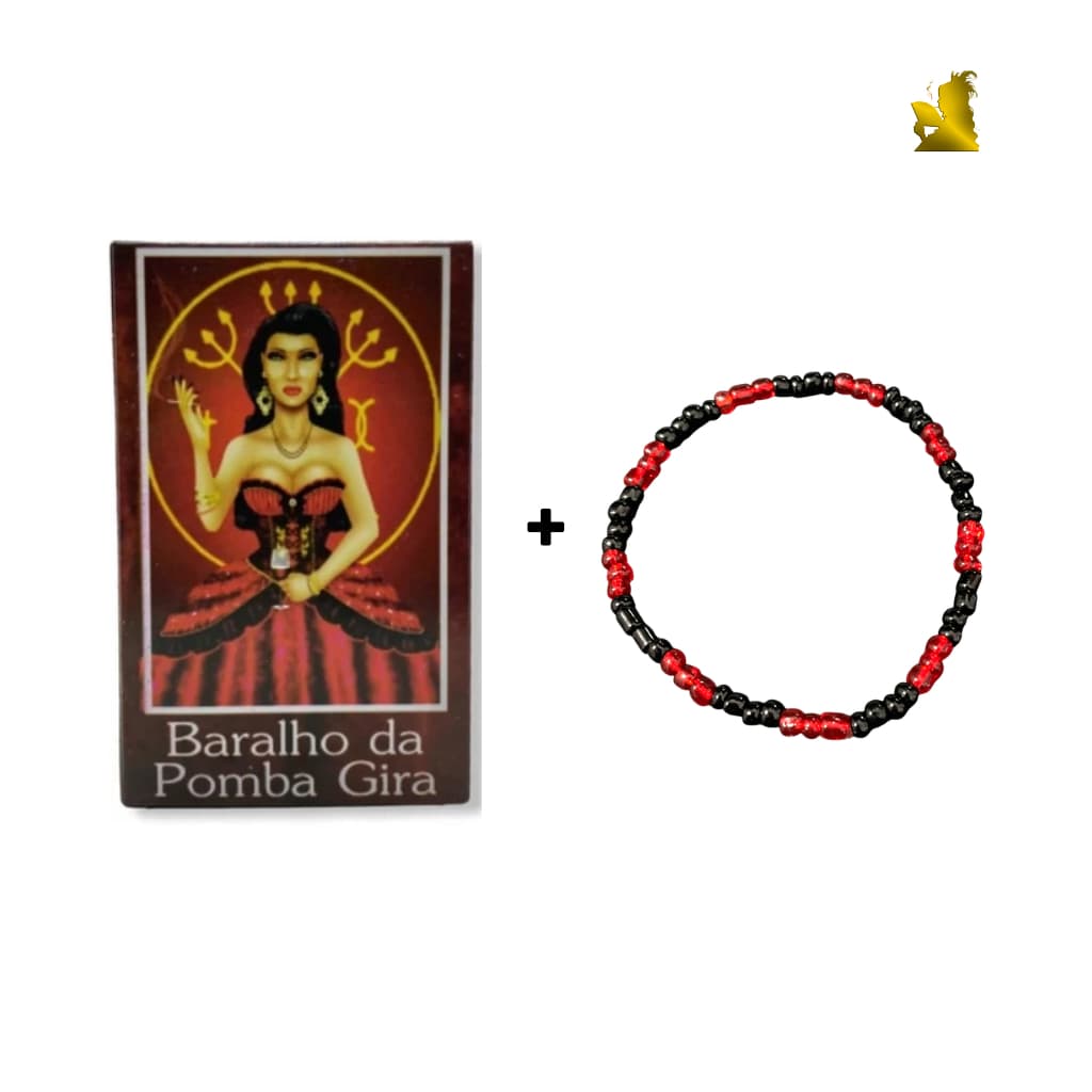 Kit Pomba Gira - Baralho + Pulseira de Proteção - Umbanda e Candomblé