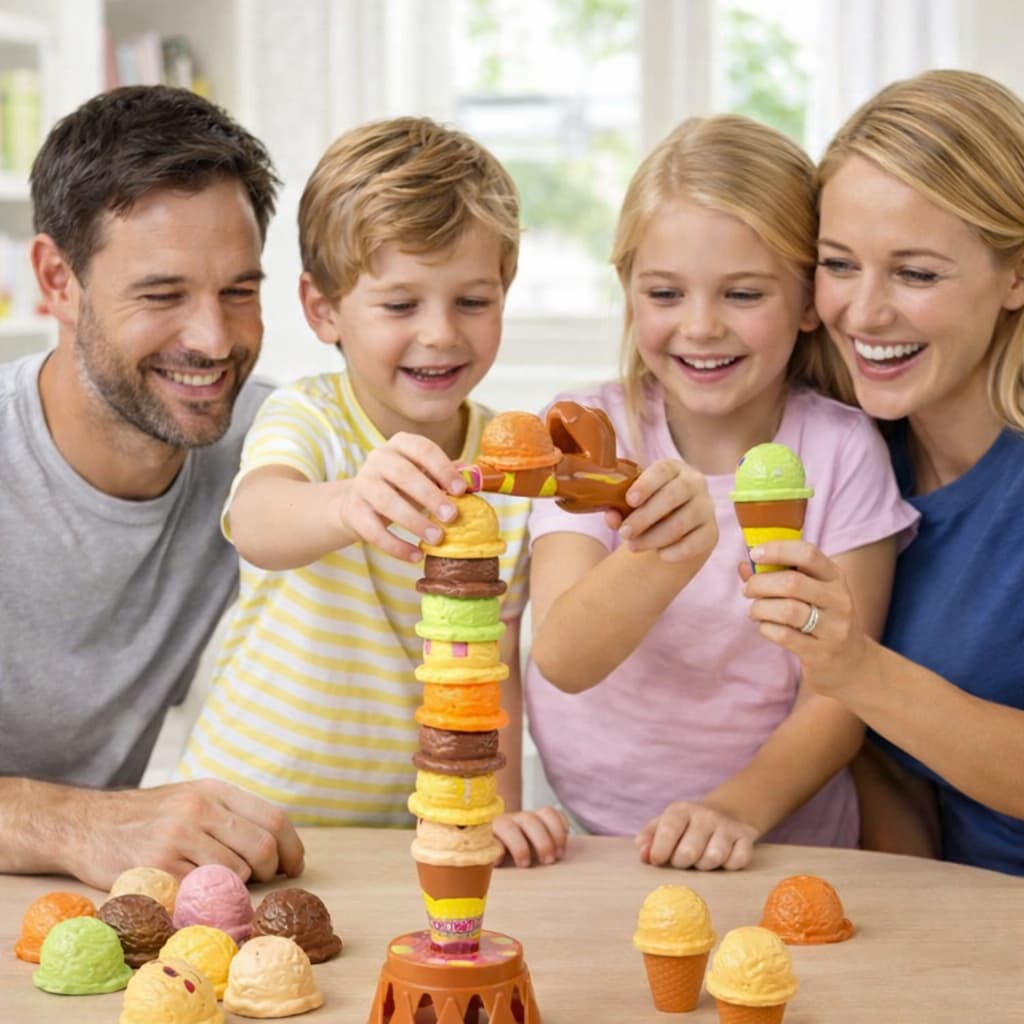 jogo infantil torre de sorvetes, sorvete brinquedo, brinquedo infantil para familia, brinquedo para crianças, meninas