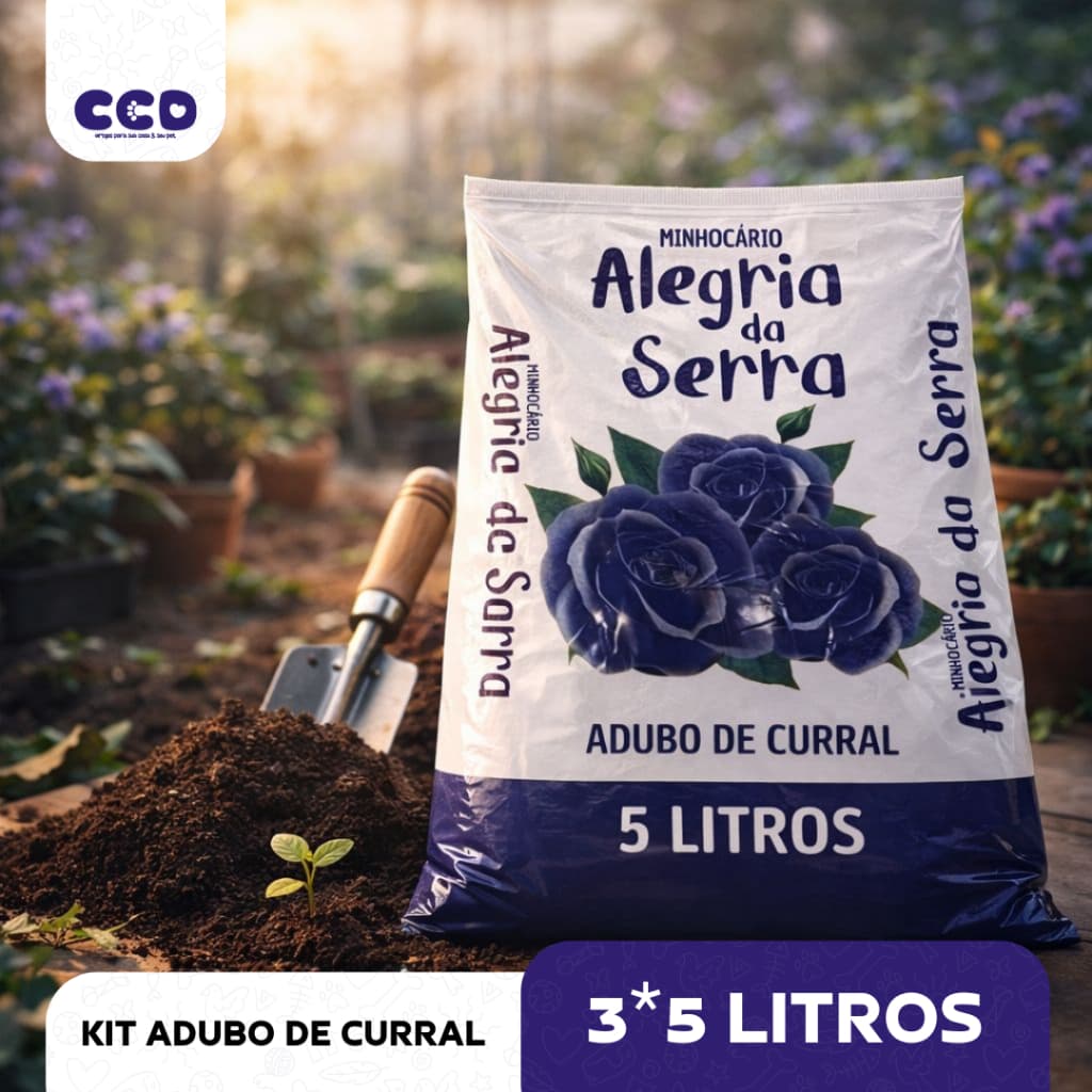 Kit 3 Adubo de Curral Orgânico Alegria da Serra 5L
