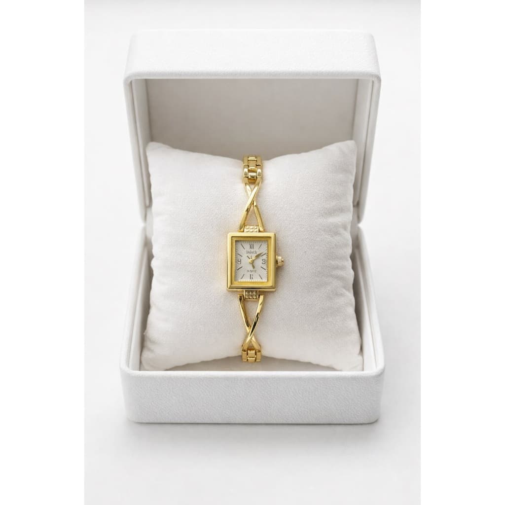 Relogio Feminino Quadrado luxo dourado rose 2342