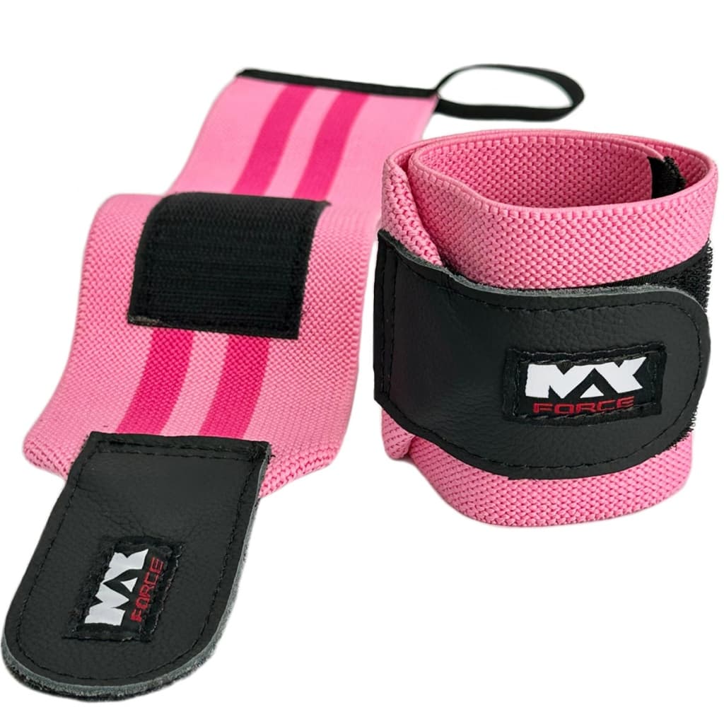 Munhequeira Faixa de Pulso Elástica 30cm Academia Crossfit Rosa Max Force