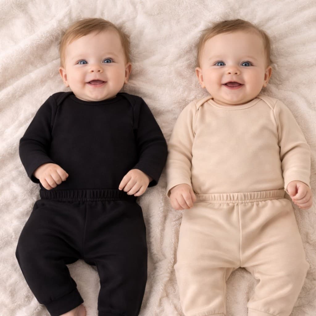 2 Conjuntos Térmico Bebê Masculino Body Manga Longa + Calça Inverno Macio Confortável P M G 1 2 3 Anos