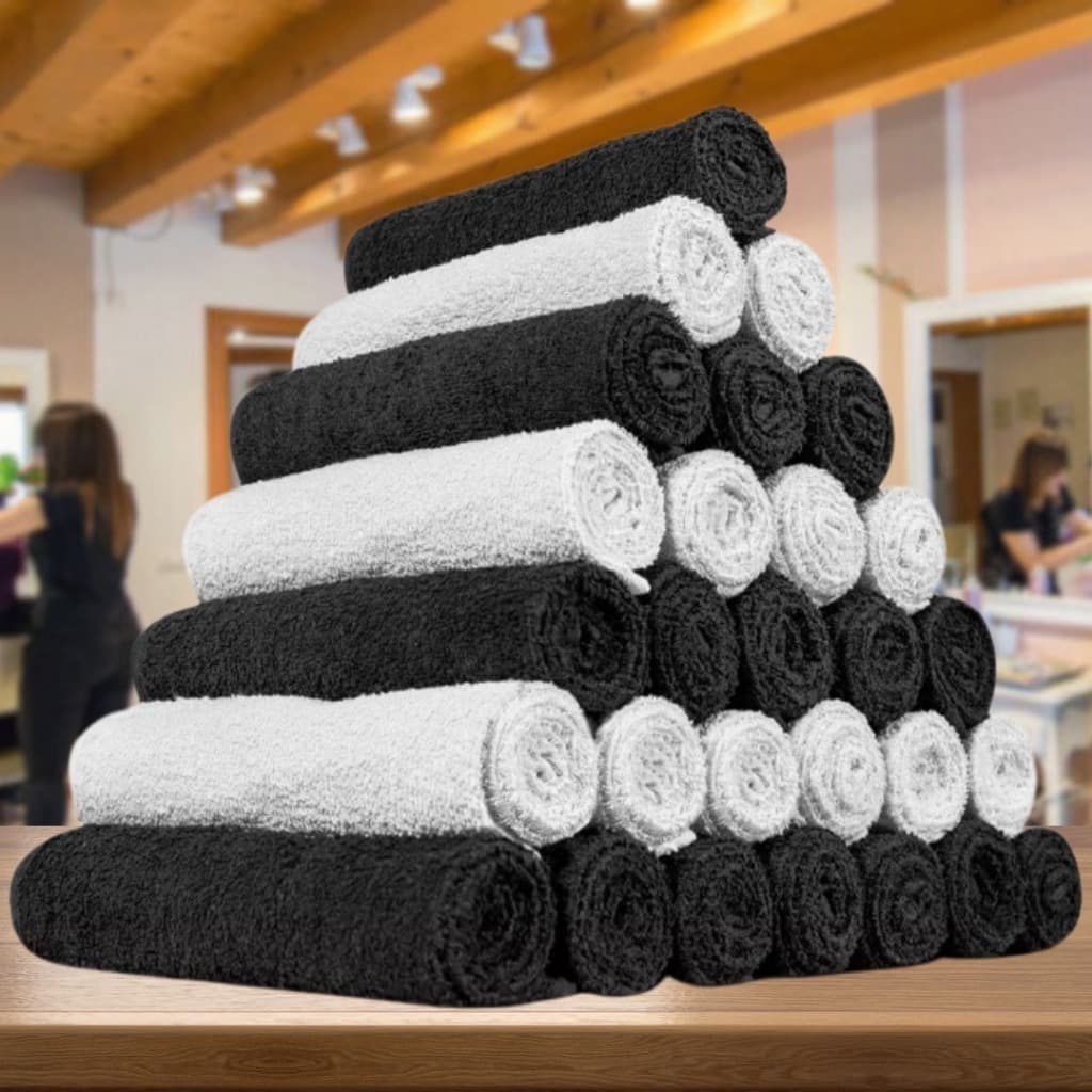 KIT 20 TOALHAS DE ROSTO 100% ALGODÃO PARA SALÃO SPA BARBEARIA
