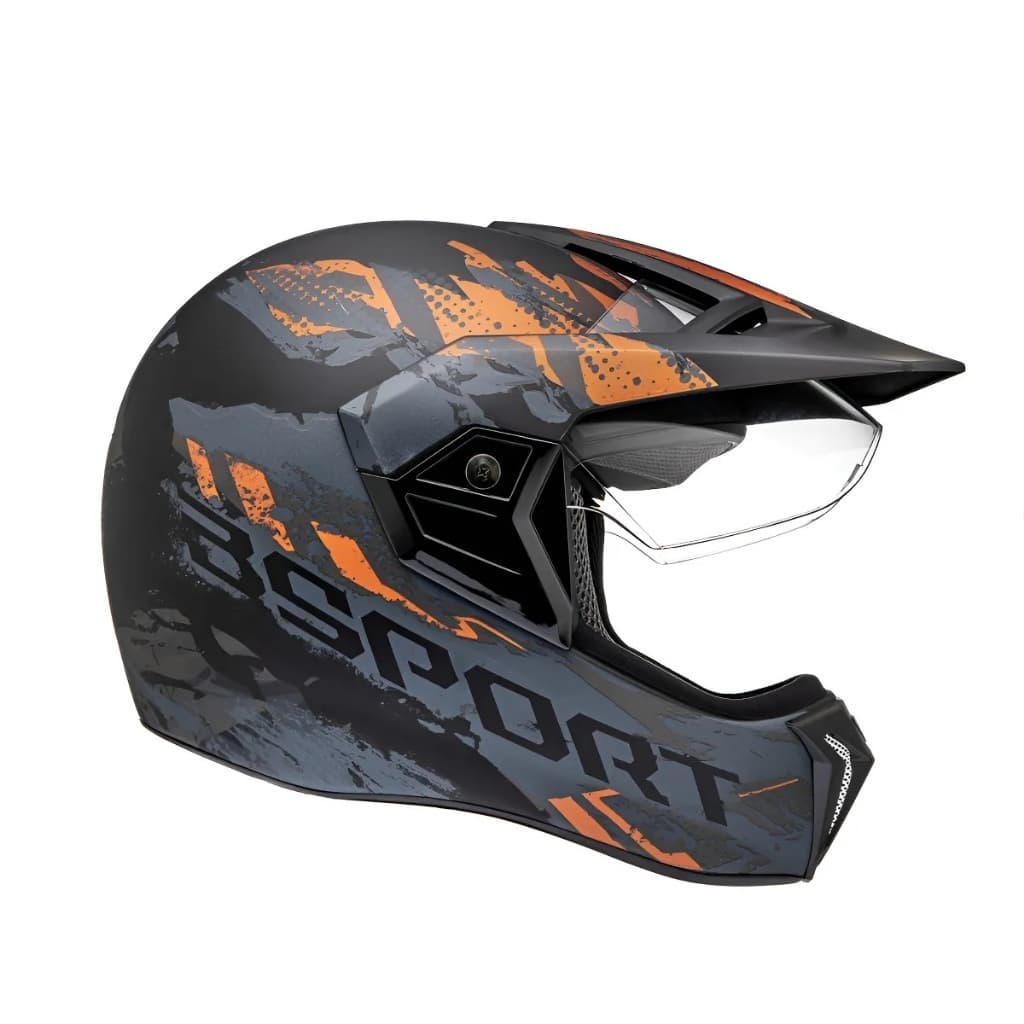 Capacete Moto Bieffe 3 Sport Rusty Enduro Cross Trilha Preto