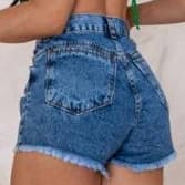 SHORT JEANS DESFIADO MARMORIZADO