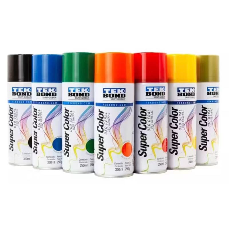 Tinta Spray Tekbond Uso Geral 350ml Multiuso Secagem Rápida Diversas Cores