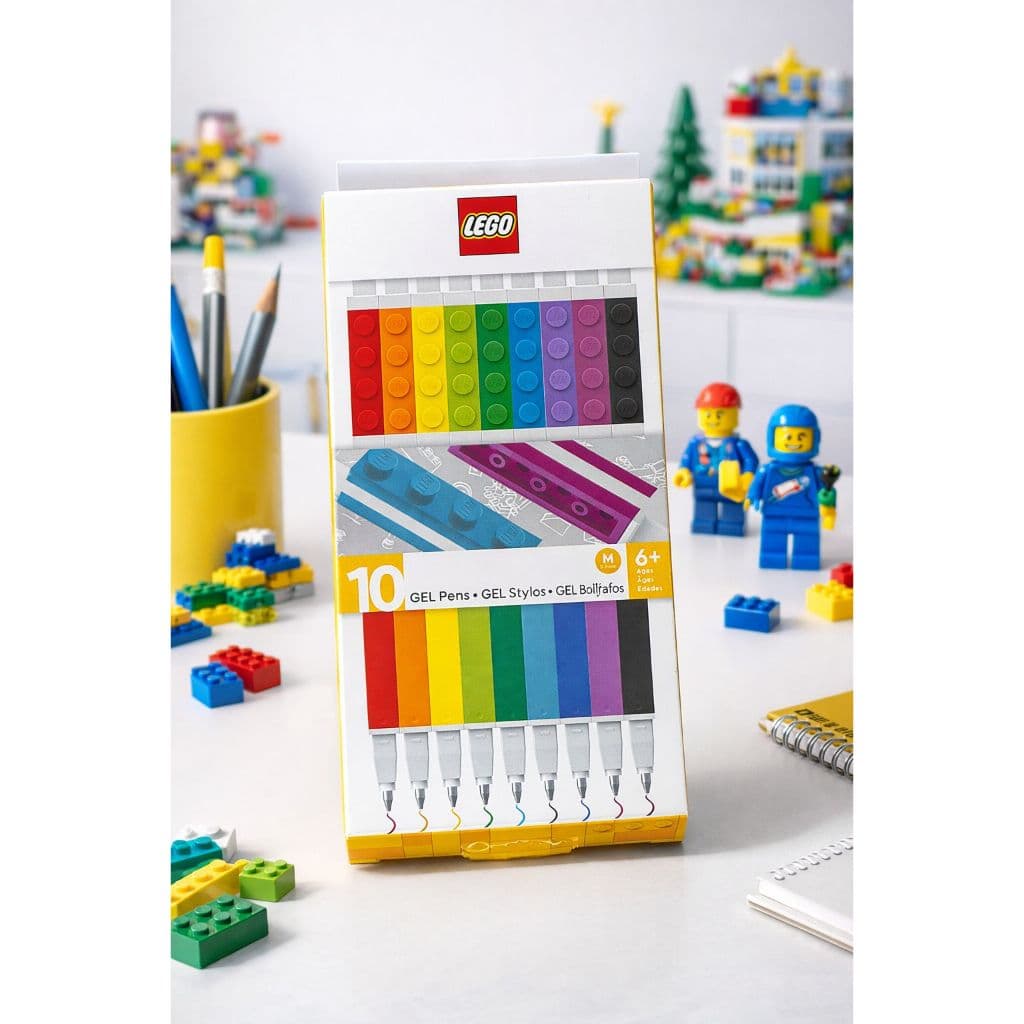 Canetas Gel LEGO Original 10 Cores Coloridas Presente Escolar
