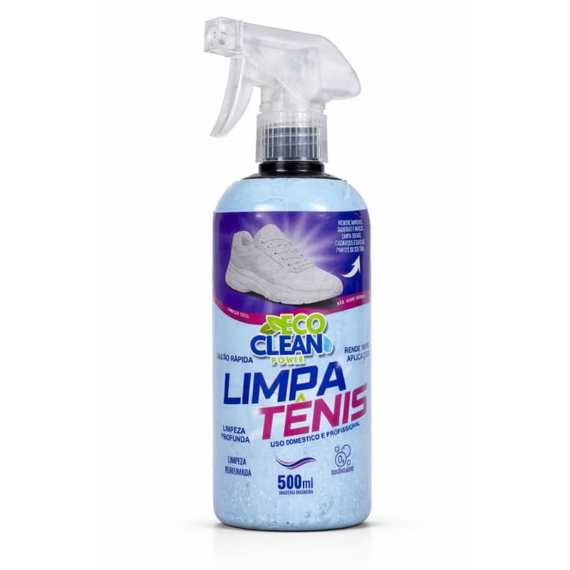 Limpa Tênis Spray Eco Clean Power 500ml Limpeza a Seco Instantânea Profunda Sem Água Original