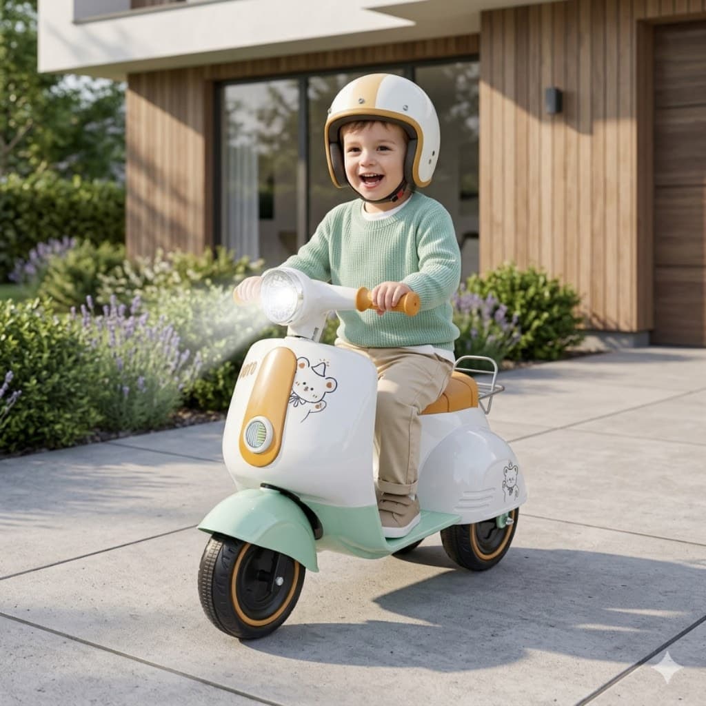 Mini Moto Eletrica Infantil Rodas Com Luzes Movimento Som Acelerador Marcha Re Bateria